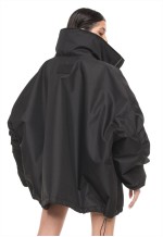 Oversize bomber jacket in black