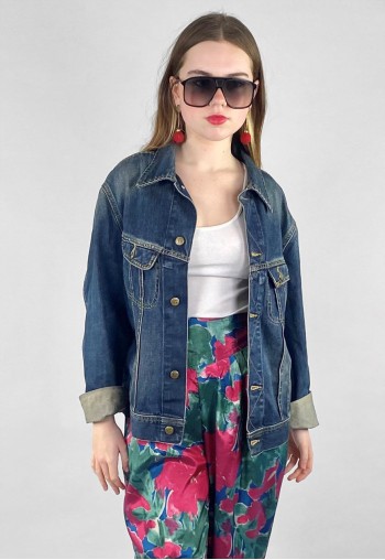 Vintage 80's Blue Denim Long Sleeve Jacket