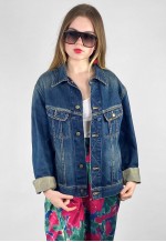 Vintage 80's Blue Denim Long Sleeve Jacket