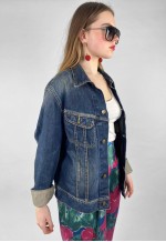 Vintage 80's Blue Denim Long Sleeve Jacket