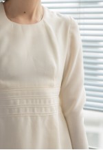 Vintage 70's Cream Maxi Long Sleeved Wedding Dress