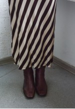 Vintage Brown/Beige Stretchy Maxi Dress