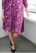 Vintage Midi Sequin Embroidered Dress In Purple