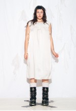 Vintage 50s Satin Slip Dress in White