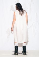 Vintage 50s Satin Slip Dress in White