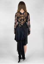 Paul-Louis Orrier of Paris Black Lace Vintage Evening Dress