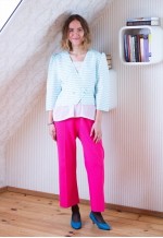 40% New Light blue and white striped short jacket