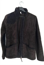 fleece Brown Zip Jacket - Small