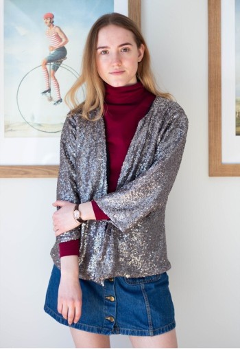 Bronze color sequin jacket