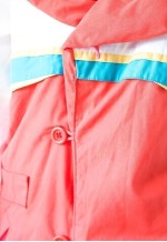 Bright red and white vintage padded jacket