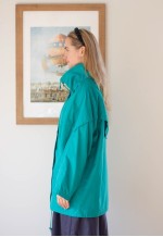 Bright green lightweight vintage parka coat jacket