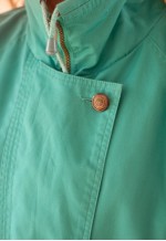 Bright green lightweight vintage parka coat jacket