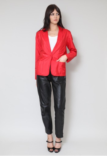 80's Vintage Blazer Red Lightweight Jacket Blazer