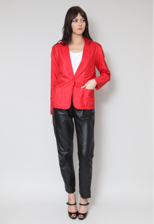 80's Vintage Blazer Red Lightweight Jacket Blazer