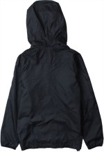Vintage 90's Windbreaker Hooded Swoosh Black Large