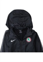 Vintage 90's Windbreaker Hooded Swoosh Black Large