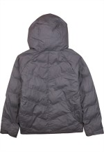 90's Swoosh Hooded Puffer Jacket Medium Grey